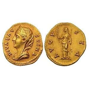   138   Early 141, wife of Antoninus Pius; Gold Aureus Toys & Games
