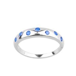  ANYA Blue Sapphire Studded Eternity Band Jewelry