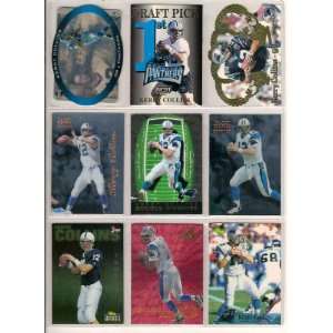  Kerry Collins (9) Card Football Lot (Including 3 Rookie 