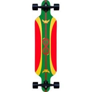  Dregs Paradox Freeride Rasta Complete Longboard Skateboard 