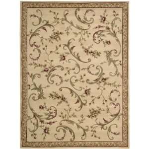  Ashton House Collection Beige Floral Vines Wool Area Rug 7 