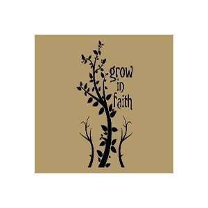  Black Grow In Faith Vinyl Wall Art