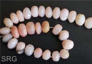 TO 10 MM PINK OPAL 7 RONDELL GEMSTONE BEADS. #APC0034  