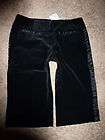 NWT URBAN OUTFITTERS LUX sz 7 BLACK VELVET CROPPED PANT