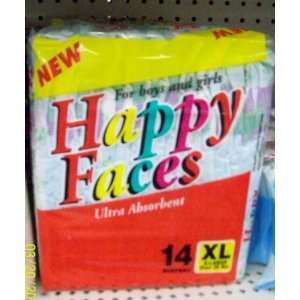  Happy Faces Diapers X Large (Over 35 lbs) Baby