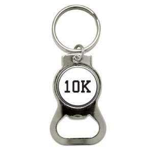  10K Running   Bottle Cap Opener Keychain Ring Automotive