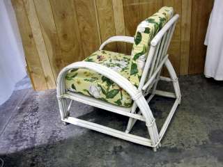 Indoor or Outdoor Shabby Romantic Style Arm Chair w Bentwood Cane 
