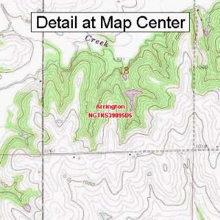  USGS Topographic Quadrangle Map   Arrington, Kansas 