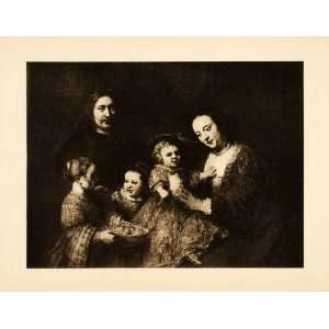  1907 Photogravure Family Group Rembrandt Portrait Dutch Painter 
