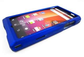 BLUE Rubberized Hard Case Cover Motorola Triumph Phone  