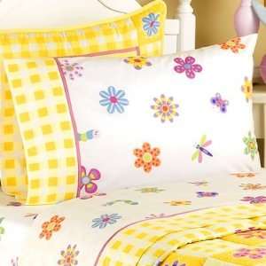    Flowerland Standard Cotton Pillowcase by Olive Kids