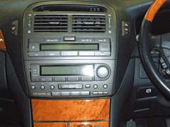 Lexus LS430 Double Din L Wood Trim Dash Kit w/ Brackets  