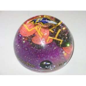 BALTIMORE RAVENS Desk Paper Weight Filled With Football Fun  