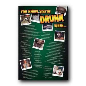  You Know You Are Drunk Quotes College Poster Pp31557 A 