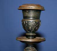 Antique Victorian European Ornate Metal Candle Holder Candelabra 