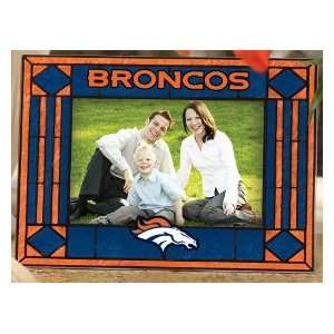  Denver Broncos Art Glass Picture Frame
