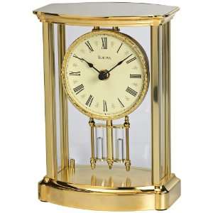  Bulova Egerton Brass Mantle Clock