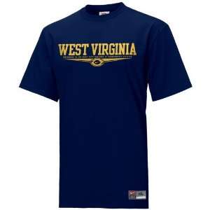  Nike West Virginia Mountaineers Navy Blue Practice T shirt 