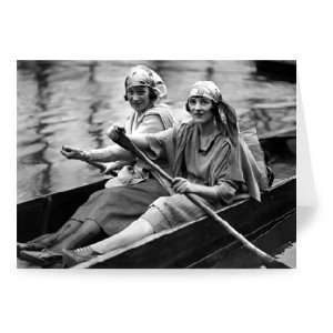  Two women rowers   Greeting Card (Pack of 2)   7x5 inch 