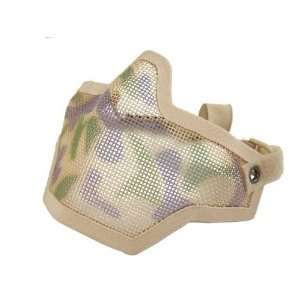  Airsoft Half Face Mask With Wire Mesh Desert Camo Sports 