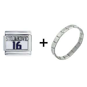  Nba Stojakovic #16 Italian Charm Pugster Jewelry