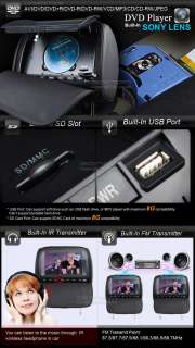 Pair 9 DIGITAL SCREEN Car Headrest DVD Player BLACK Eonon L0237  