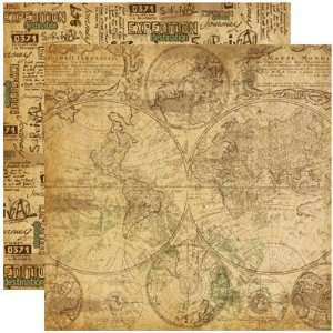  Expedition Destination World Map 12 x 12 Double Sided 