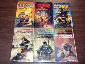 CONAN paperbacks lot ROBERT E.HOWARD,JORDAN,CARPENTER  