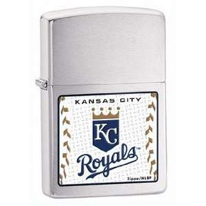  Zippo MLB Kansas City Royals Lighter (Silver, 5 1/2 x 3 1 