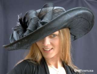 NEW Womens Shapable Sinamay Straw Kentucky Derby Hat Multiple Colors 