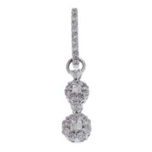  14k White Trendy 0.44 Ct Diamond Pendant   JewelryWeb 