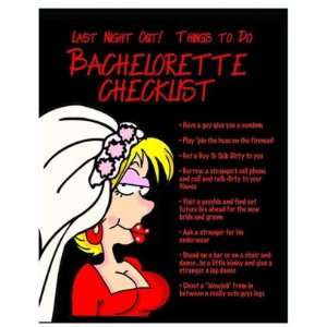  Giftbag, Last Night Out Bachelorette Checklist Health 