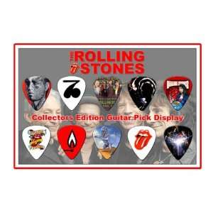  Rolling Stones Premium Celluloid Guitar Picks Display A5 