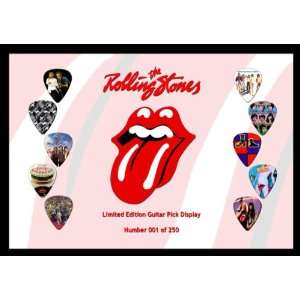  Rolling Stones Premium Celluloid Guitar Picks Display 