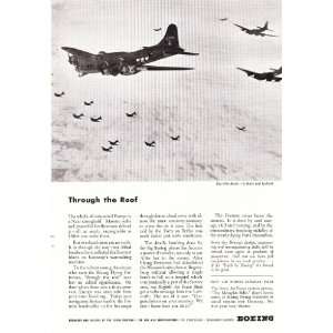  1944 WWII Ad Boeing Through the Roof Original Vintage War 