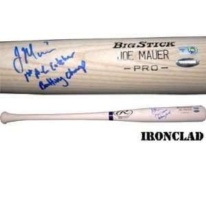 Joe Mauer Autographed Rawlings Big Stick Bat w/ Name Engraved w/ 1st 