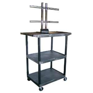  Luxor 48 Mobile Plasma or LCD Cart With Open Shelves 
