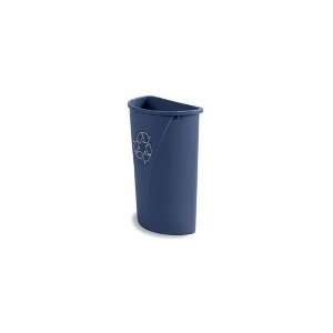   343021REC 14   21 Gallon Recycle Container, Half Round, Poly, Blue