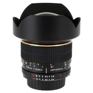  Bower SLY1428S Ultra Wide Angle 14mm f/2.8 Fisheye Lens 
