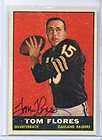Tom Florres signed autographed 1961 Topps RC Football c