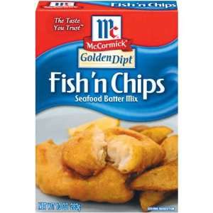 McCormick Golden Dipt Fish n Chips Seafood Batter Mix, 10oz (Pack of 