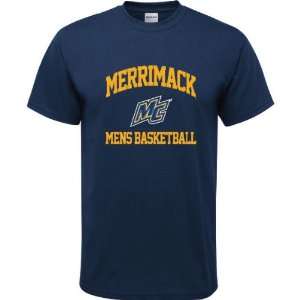  Merrimack Warriors Navy Youth Mens Basketball Arch T 