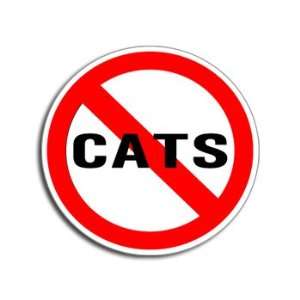  NO CATS   Window Bumper Laptop Sticker Automotive