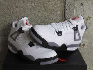 Nike Air Jordan 4 IV Retro White Black Cement Grey DS Sz 14 new 308497 