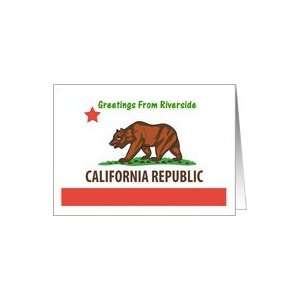  California   City of Riverside   Flag   Souvenir Card Card 