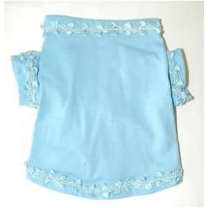   shirt w/Ribbon Border Small Blue Dog Clothing