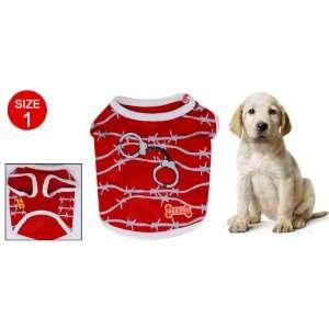  Como Size 1 Puppy Doggle Pet Dog Summer Net Shirt Red Pet 