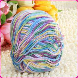 50g/Roll Soft Multi color Baby Knitting Crochet Yarn  