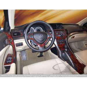 Interior Wood Dash Trim Kit for ACURA TSX w/NAVIGATION 2009 up Red 