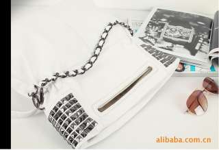 Korean style Lady Hobo PU leather handbag shoulder bag white FASHION 